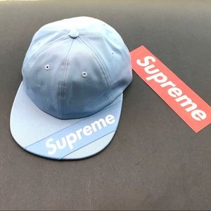 NWT Supreme visor label 6 panel - Light blue